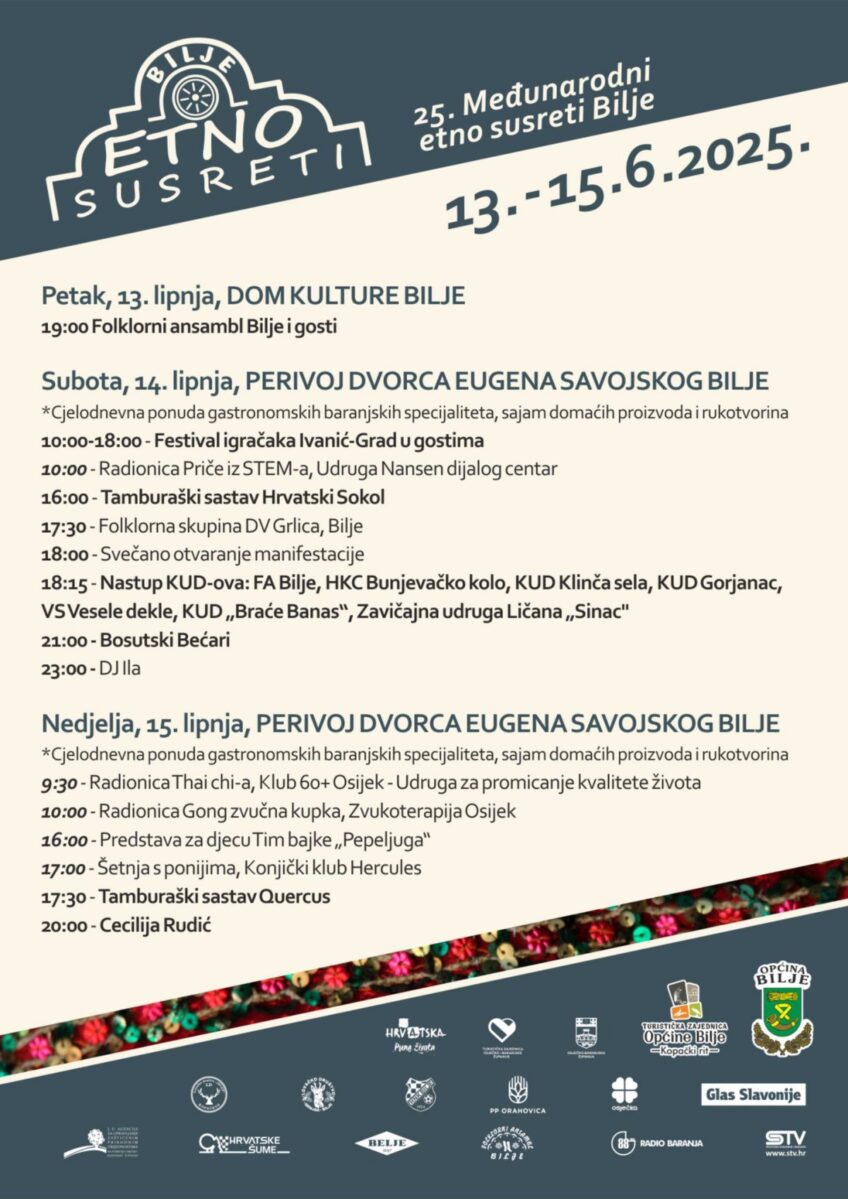 25. Međunarodni etno susreti Bilje [program, 2025.]