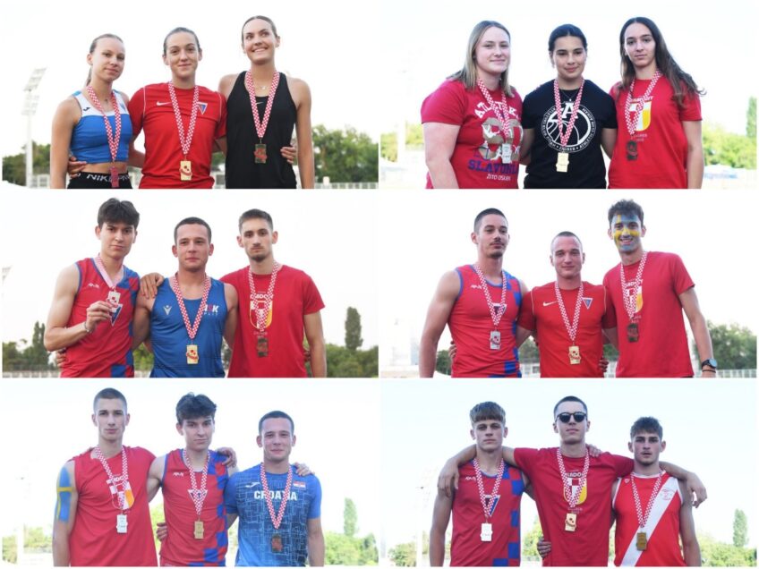 Tri zlata i četiri srebra za AK Slavonija-Žito na juniorskom prvenstvu Hrvatske