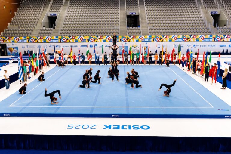 [FOTO] Sport ujedinjuje: EYOF otvoren u Osijeku, 500 mladih gimnastičara iz 40 zemalja stiglo u Gradski vrt