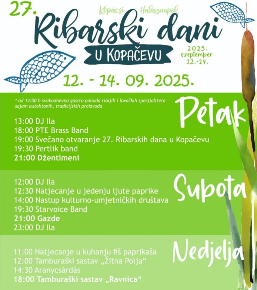 27. Ribarski dani u Kopačevu [program, 2025.]