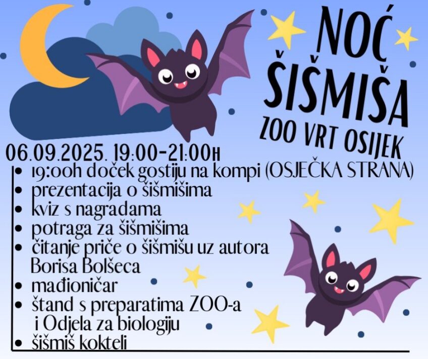 Noć šišmiša u ZOO vrtu Osijek – čarobna večer puna zabave i istraživanja