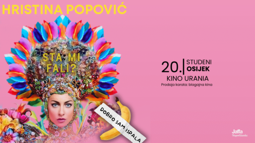 Kino Urania: Comedy show “Dobro sam ispala, šta mi fali”