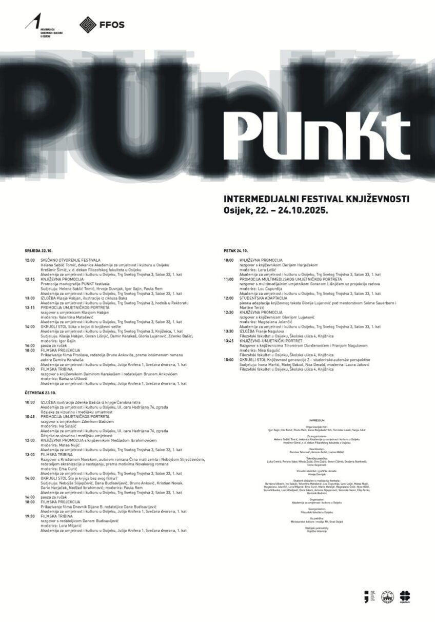 5. PUnKt – međunarodni intermedijalni festival književnosti [program, 2025.]