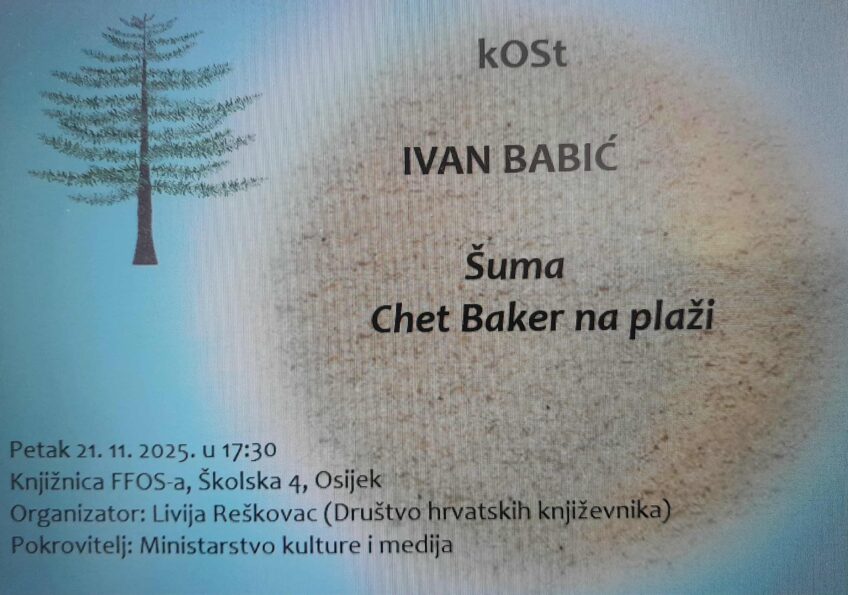 FFOS: Razgovor s autorom i promocija zbirke pjesama “Šuma” i “Chet Baker na plaži”