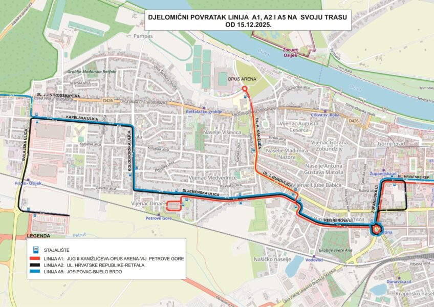 Od 15. prosinca povratak autobusnih linija i normalizacija prometa u Sljemenskoj i Kolodvorskoj ulici