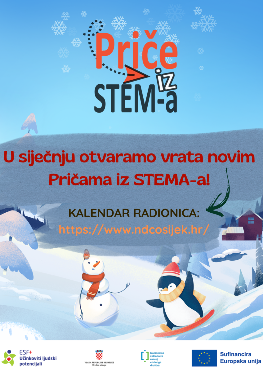 U Novoj godini s novim Pričama iz STEM-a: Siječanj u znaku istraživanja i kreativnog učenja