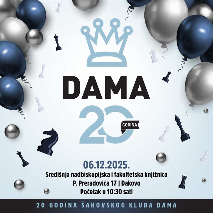 Đakovo: Šahovski klub Dama slavi 20 godina postojanja