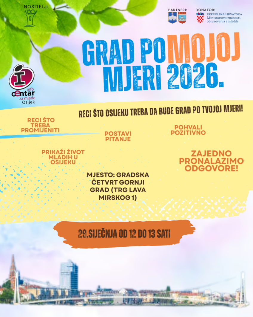 Info-centar za mlade Osijek: Grad po mojoj mjeri 2026.
