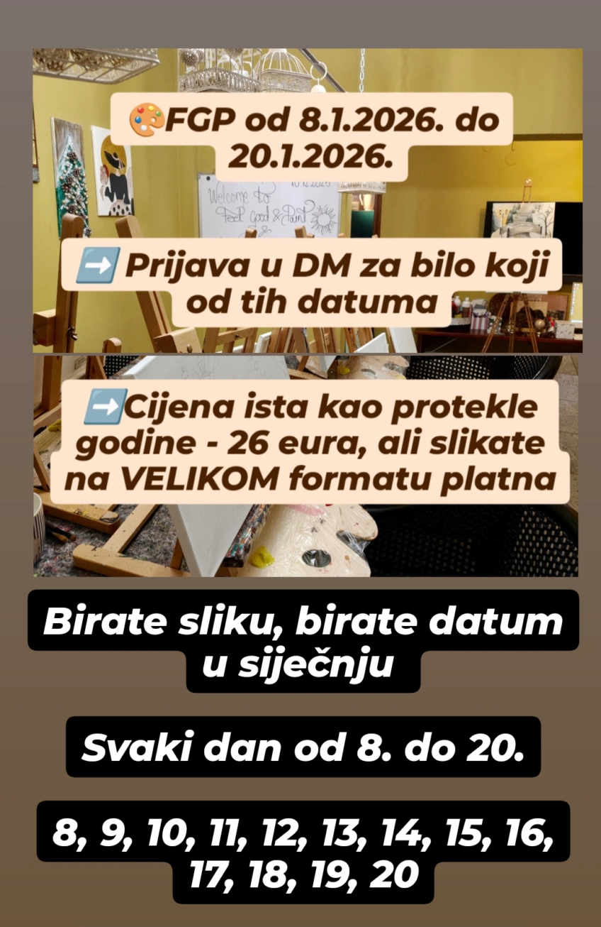 Studio Respect boutique prigode: Feel Good & Paint tijekom siječnja
