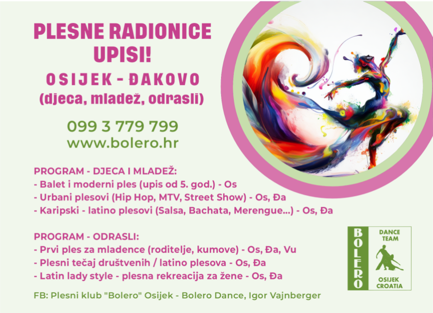 Plesni klub “Bolero”: Upisi [siječanj 2026.]