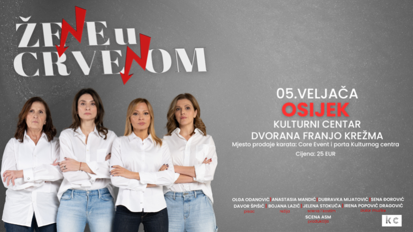 “Žene u crvenom” – hit-komedija na sceni Kulturnog centra Osijek