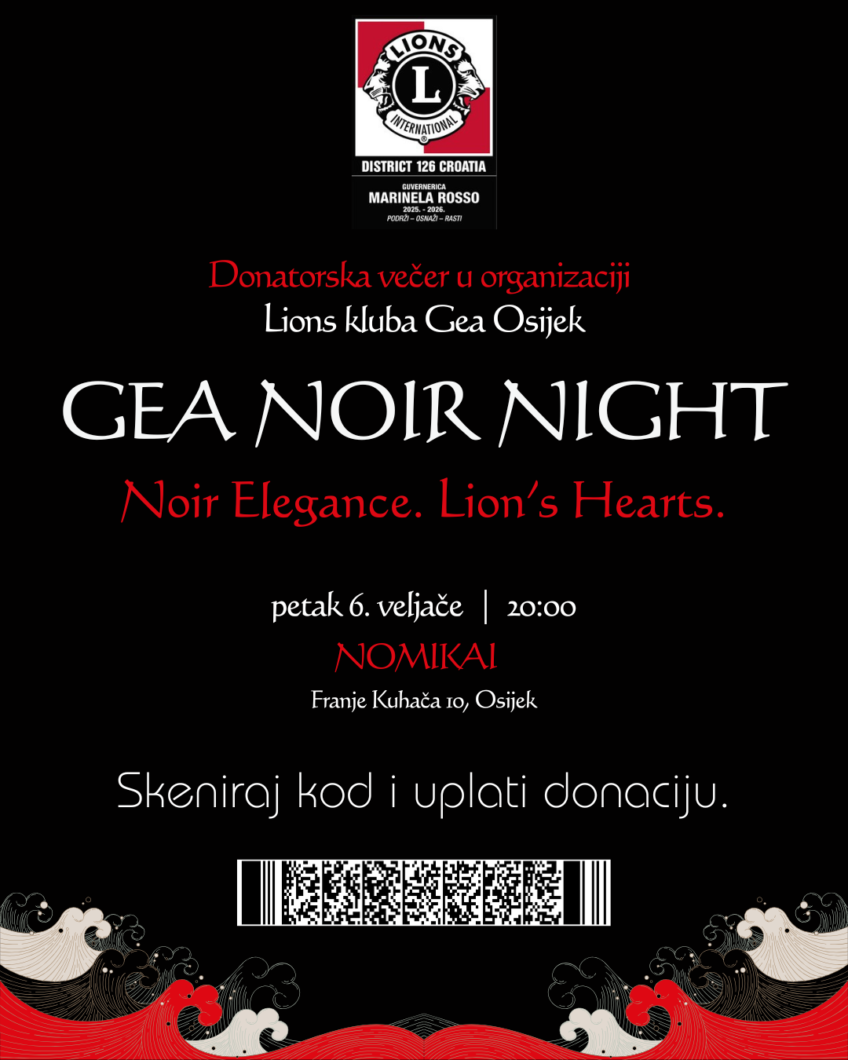 Donatorska večer GEA noir night