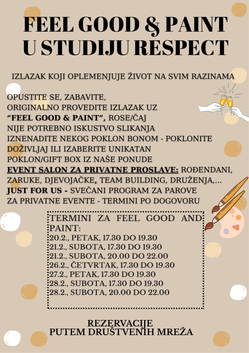 Studio Respect boutique prigode: Feel Good & Paint [veljača, 2026.]