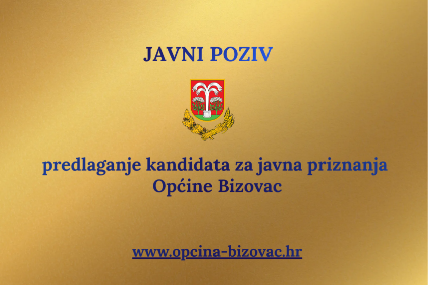 Predložite kandidate za javna priznanja Općine Bizovac
