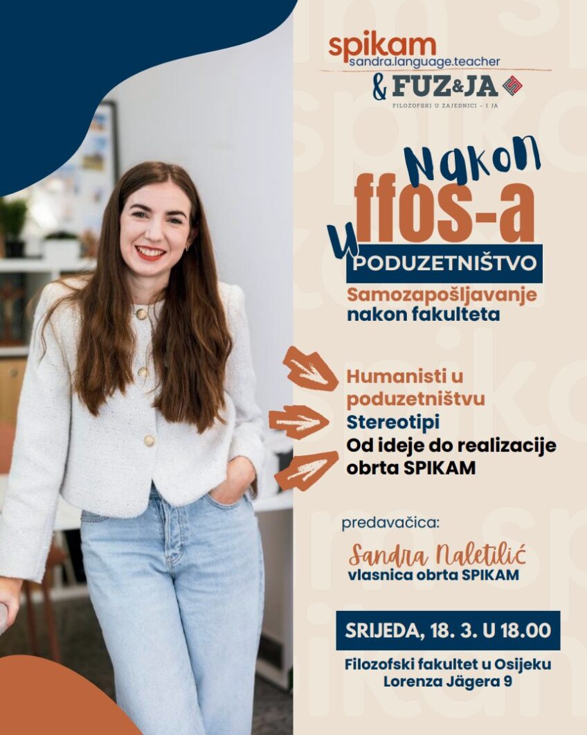 FFOS: Predavanje “Obrt SPIKAM kao oblik samozapošljavanja”