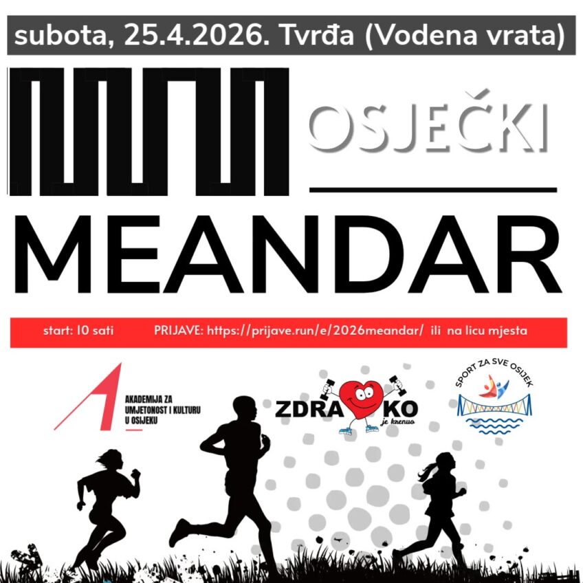 Osječki meandar 2026. – gradska utrka za sve generacije