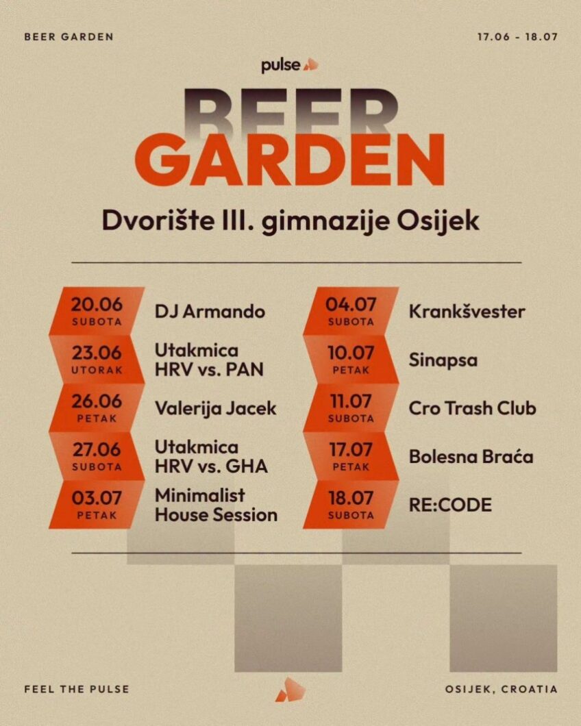Beer garden u dvorištu III. gimnazije