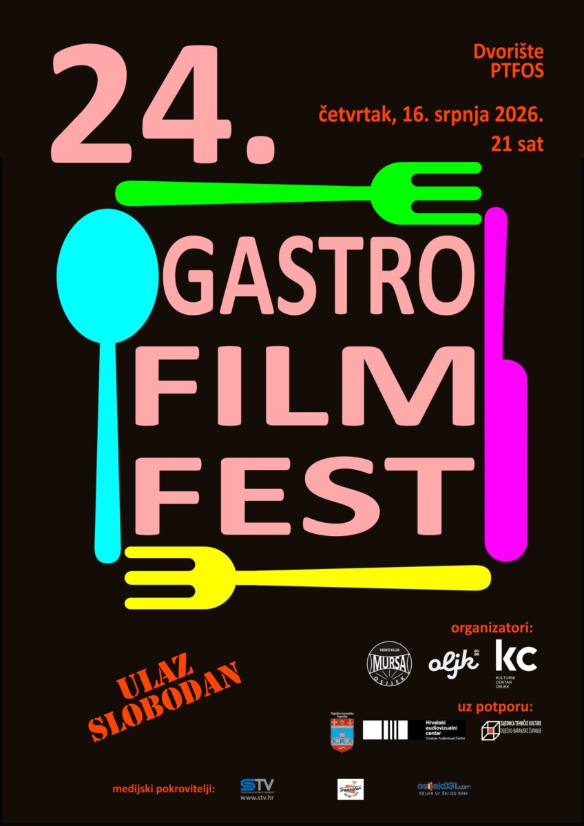 Osijek u četvrtak postaje filmska i gastronomska pozornica: stiže 24. Gastro film festival