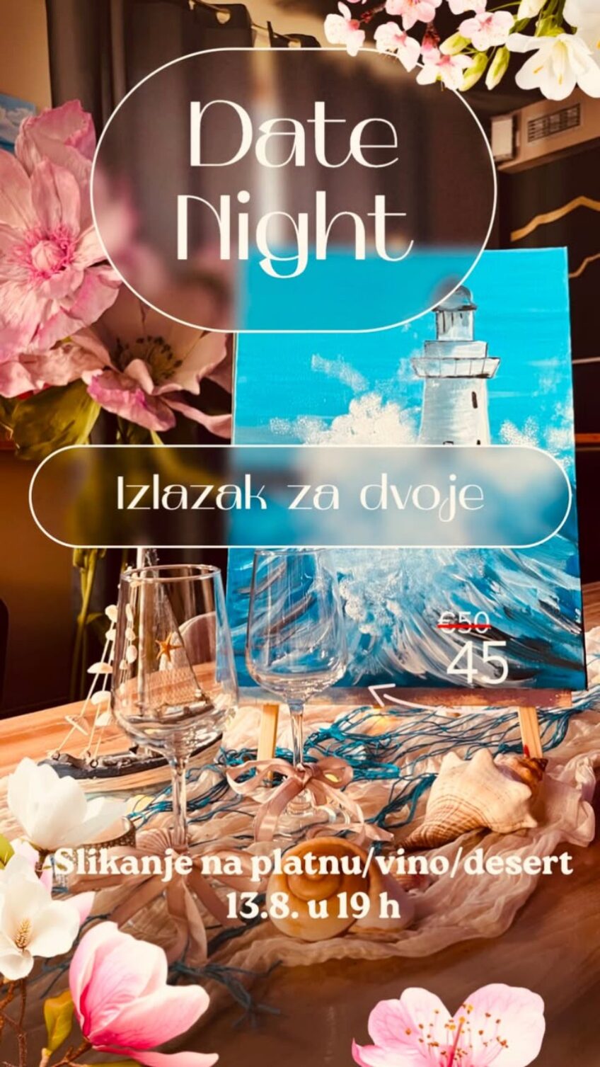 After studio Osijek: Date night uz slikanje na platnu