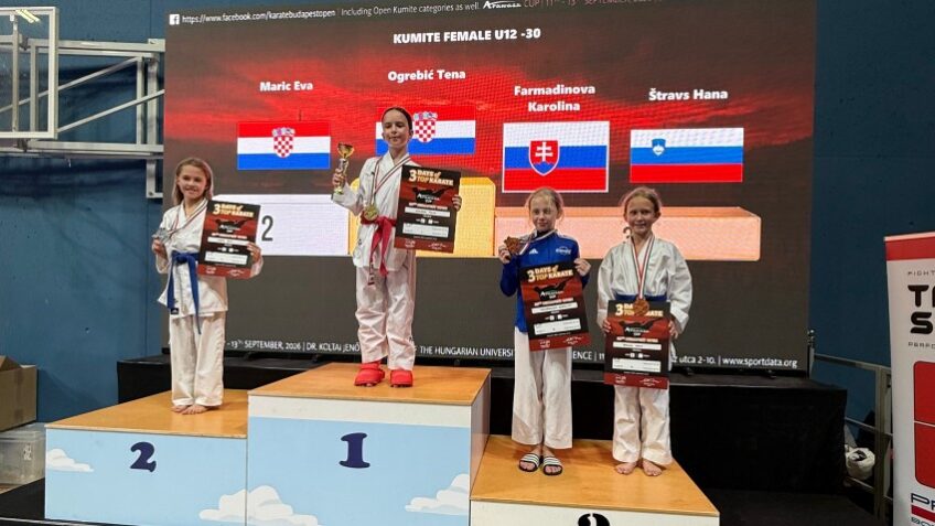 Zlato i tri Top 10 plasmana: Karate Akademija Osijek uspješna na jakom Budapest Openu